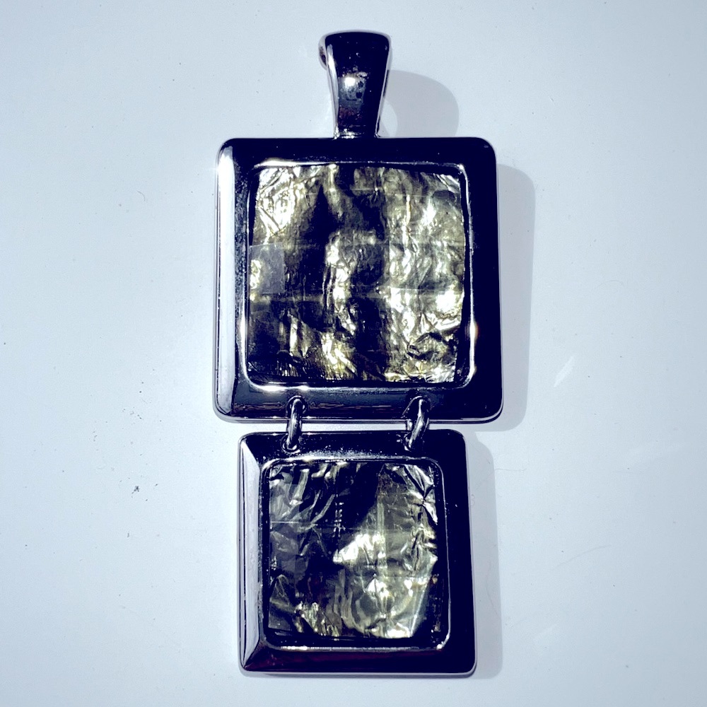 Lia Sophia 2 tier sterling sliver necklace pendant, about 3 inches long.